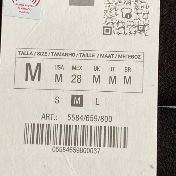 NWT. Zara Black Viscose Blend Stretch Short Mini Dress. Size M. - Picture 8 of 11